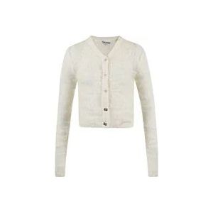 Ganni Zachte Boucle Vest , White , Dames , Maat: M