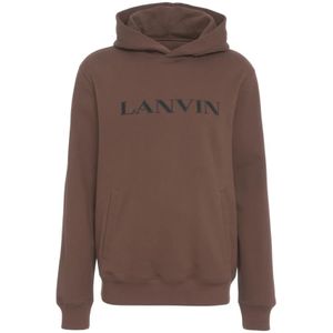 Lanvin, Heren, Sweatshirts & Hoodies, Bruin, Maat: XL Katoen,