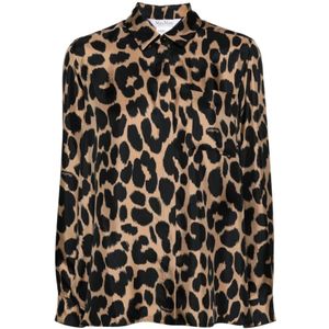Max Mara, Dames, Blouses & Shirts, Bruin, Maat: L Zijde,