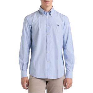 Harmont & Blaine, Heren, Overhemden, Blauw, Maat: M Katoen,