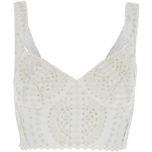 Charo Ruiz Ibiza, Dames, Tops, Wit, Maat: L Katoen,