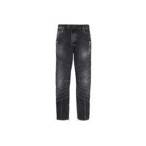 Balmain Denim biker jeans , Black , Heren , Maat: W34