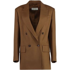 Max Mara, Dames, Jassen, Bruin, Maat: S Zijde,