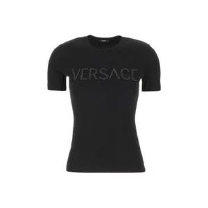 Versace Klassieke T-Shirt , Black , Dames , Maat: S