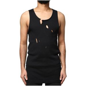 Dolce & Gabbana - Zwart - Mouwloze Heren Tank T-shirt - Katoen