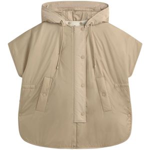 Weekend Max Mara, Dames, Jassen, Beige, Maat: 2XS Zijde,