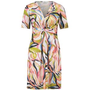 Vera Mont - Jurk - Veelkleurig - Leer - Tropische Print