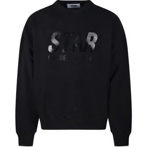 Golden Goose, Heren, Sweatshirts & Hoodies, Zwart, Maat: M Katoen,