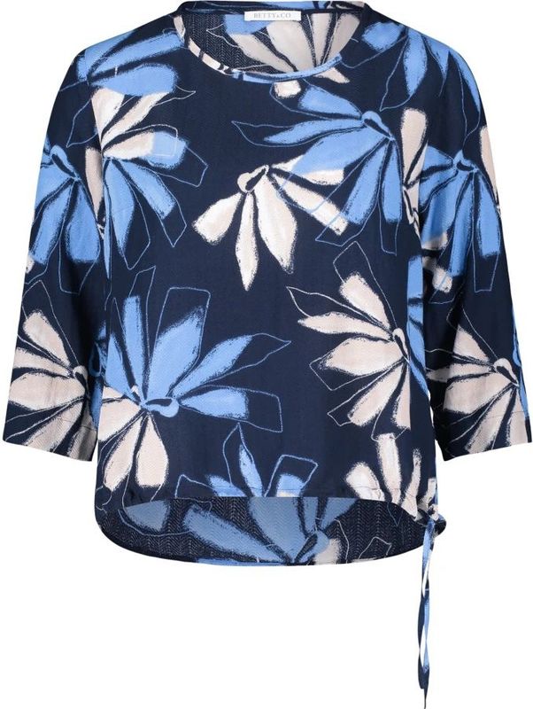 Betty & Co - Blouse met Print - Blauw - Dames