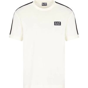 Emporio Armani Ea7, Heren, Tops, Wit, Maat: M Katoen,