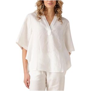 Resort Finest, Dames, Blouses & Shirts, Wit, Maat: XS Viscose,
