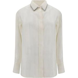 Golden Goose, Dames, Blouses & Shirts, Wit, Maat: M Katoen,