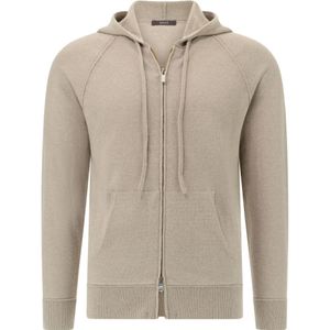 Boggi Milano - Gebreid Vest - Taupe - Met Capuchon