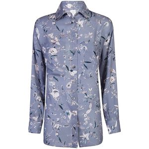 Eleventy, Dames, Blouses & Shirts, Blauw, Maat: XL Zijde,