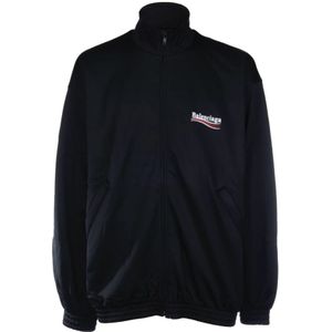 Balenciaga, Heren, Jassen, Zwart, Maat: S Katoen,