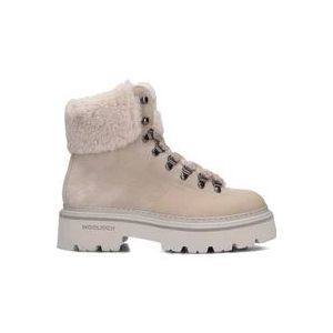 Woolrich Sheepskin High Logger Laarzen Beige , Beige , Dames , Maat: 37 EU