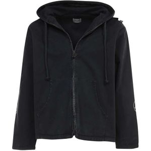 Isabella 1985, Heren, Sweatshirts & Hoodies, Zwart, Maat: L Katoen,