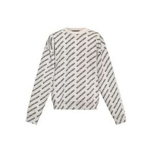 Balenciaga Sweater with monogram , Beige , Heren , Maat: M