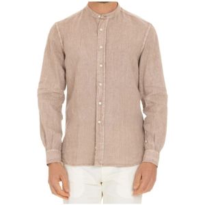 Aspesi, Heren, Overhemden, Roze, Maat: XL Linnen,