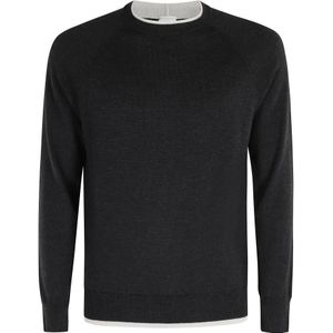 Eleventy, Heren, Truien, Zwart, Maat: L Wol,
