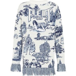 Philipp Plein, Dames, Truien, Wit, Maat: L Wol,