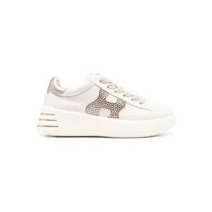 Hogan Sneakers met Kristalversiering , Beige , Dames , Maat: 35 EU