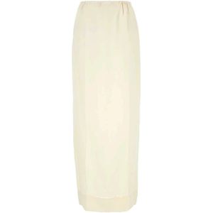 Prada, Dames, Rokken, Beige, Maat: XS Linnen,