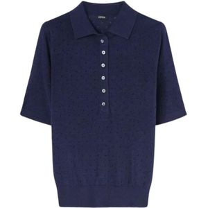 Aspesi, Dames, Tops, Blauw, Maat: S
