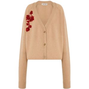 Alberta Ferretti, Dames, Truien, Beige, Maat: 2XS Kasjmier,