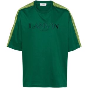 Lanvin, Heren, Tops, Groen, Maat: L Katoen,