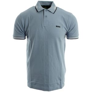 Hugo, Heren, Tops, Blauw, Maat: M Katoen,