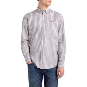 Harmont & Blaine, Heren, Overhemden, Grijs, Maat: 4XL Katoen,