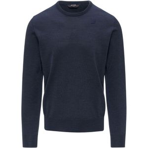 K-Way, Heren, Truien, Blauw, Maat: M Wol,