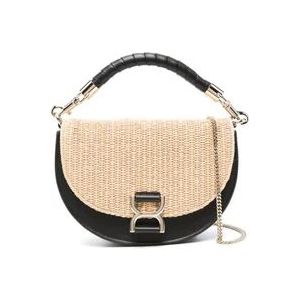 Chloé Zwarte Marcie Flap Chain Tas , Multicolor , Dames , Maat: ONE Size