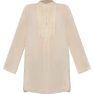 Tory Burch, Dames, Blouses & Shirts, Beige, Maat: M