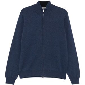 Corneliani, Heren, Sweatshirts & Hoodies, Blauw, Maat: 5XL Wol,