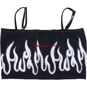Vision OF Super, Dames, Tops, Zwart, Maat: XS Lame,