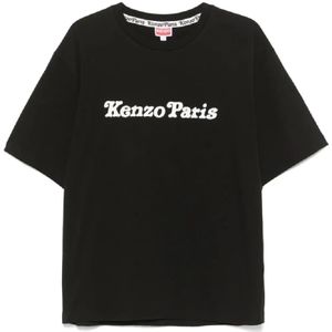 Kenzo - T-shirt - Zwart - 100% Katoen - Ontwerp met Drie Tijgers