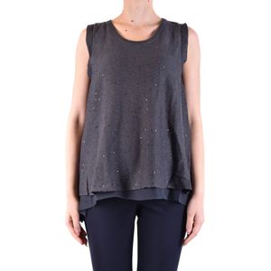 Brunello Cucinelli, Dames, Tops, Blauw, Maat: L