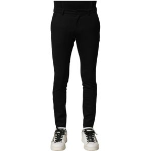 Dolce & Gabbana, Heren, Broeken, Zwart, Maat: S Katoen,