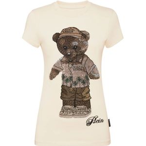 Philipp Plein, Dames, Tops, Beige, Maat: XS