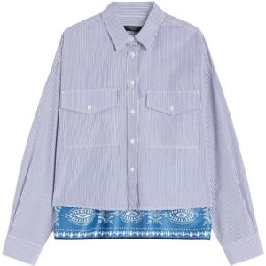 Weekend Max Mara, Dames, Blouses & Shirts, Blauw, Maat: 2XS Katoen,