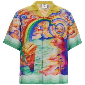 Casablanca, Heren, Overhemden, Veelkleurig, Maat: S Zijde,