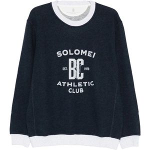 Brunello Cucinelli, Heren, Truien, Blauw, Maat: S Katoen,