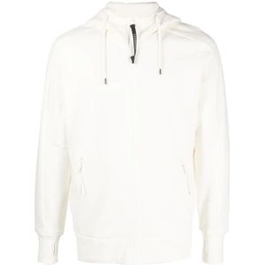 C.p. Company, Heren, Sweatshirts & Hoodies, Wit, Maat: L Fleece,