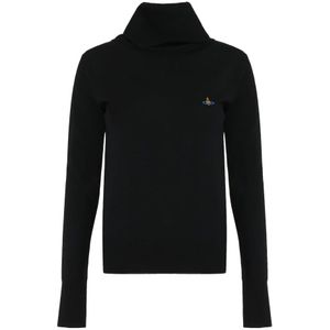Vivienne Westwood, Dames, Truien, Zwart, Maat: L Wol,