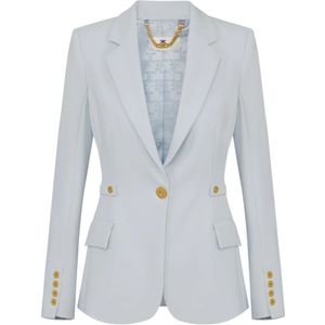 Elisabetta Franchi, Dames, Jassen, Blauw, Maat: M