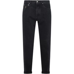 Brunello Cucinelli, Heren, Jeans, Zwart, Maat: 2XL Denim,