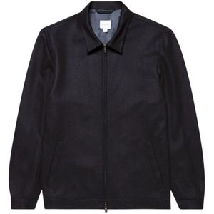 Sunspel, Heren, Jassen, Blauw, Maat: M Wol,