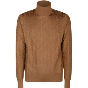 Dolce & Gabbana, Heren, Truien, Bruin, Maat: S Zijde,